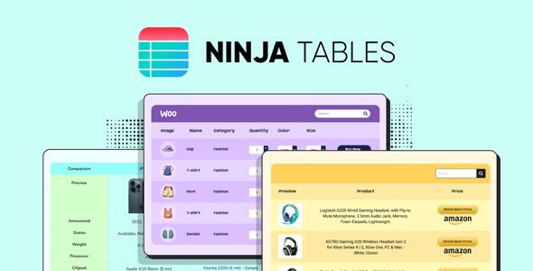 Ninja Tables Pro is the Best Selling WordPress table builder plugin with a user-friendly layout, easy to use settings, and enticing front-end.