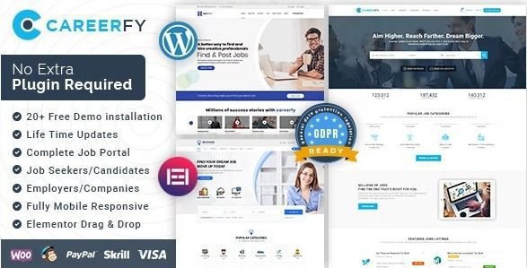 Careerfy Nulled Free Download is advanced job board WordPress theme brings you the most simple solution to display jobs on any type of websites job board WordPress theme.