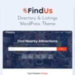 Findus is a listing directory WordPress theme that will help you create, manage and monetize a local or global directory site. Findus pages are created using the powerful Elementor Page Builder. All 40 elements are drag and drop, and easy to use and customize. Absolutely no coding required.