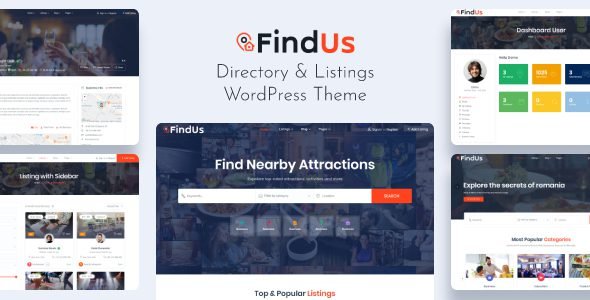 Findus is a listing directory WordPress theme that will help you create, manage and monetize a local or global directory site. Findus pages are created using the powerful Elementor Page Builder. All 40 elements are drag and drop, and easy to use and customize. Absolutely no coding required.