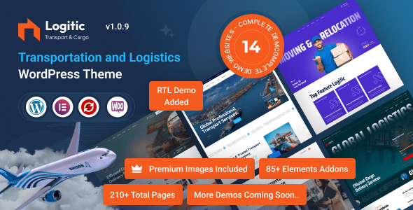 The Logitic – Transportation & Logistics WordPress Theme is a fully responsive theme specifically designed for transportation and logistics businesses.. It features 14 complete demos that provide a solid starting point for your website.
