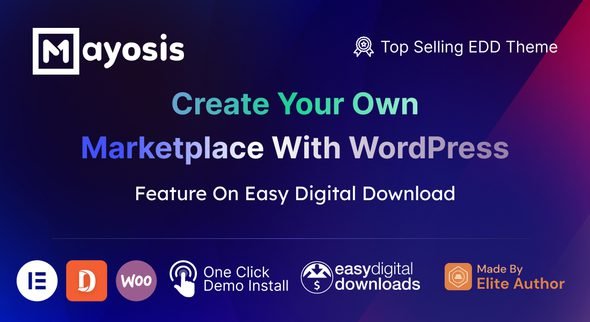 Mayosis allows you to create your own marketplace such as Amazon, eBay, Etsy, Themeforest or CreativeMarket and it takes only a few hours to set up your website and sell goods.