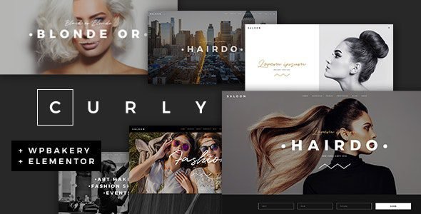 Curly made for hair salons and hairdressers is packed with a large collection of layouts including those for beauty salons and skin care.