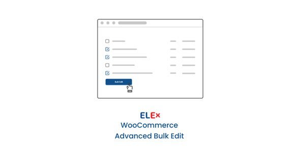 ELEX WooCommerce Bulk Edit plugin allows you to bulk edit and update simple, variable & external product properties including SKU, Catalog Visibility, Stocks, Quantity, Regular Price, Sale Price, Product Image, Shipping Class, Weight, Dimensions, and many more.
