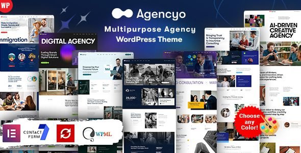 Agencyo WordPress Theme for Multipurpose Agency with predefined web elements which helps you to build your own site.