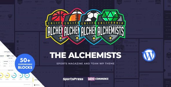 Alchemists is a comprehensive sports team, player, club, league or magazine WordPress theme. SportsPress includes a full suite of tools for you to create and customize your dream sports site, so the sky really is the limit.
