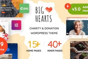BigHearts non-profitable template and mashable with it GiveWp Donation Plugin. Which is one of the most popular plugin amongst Charity Foundations.